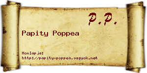 Papity Poppea névjegykártya
